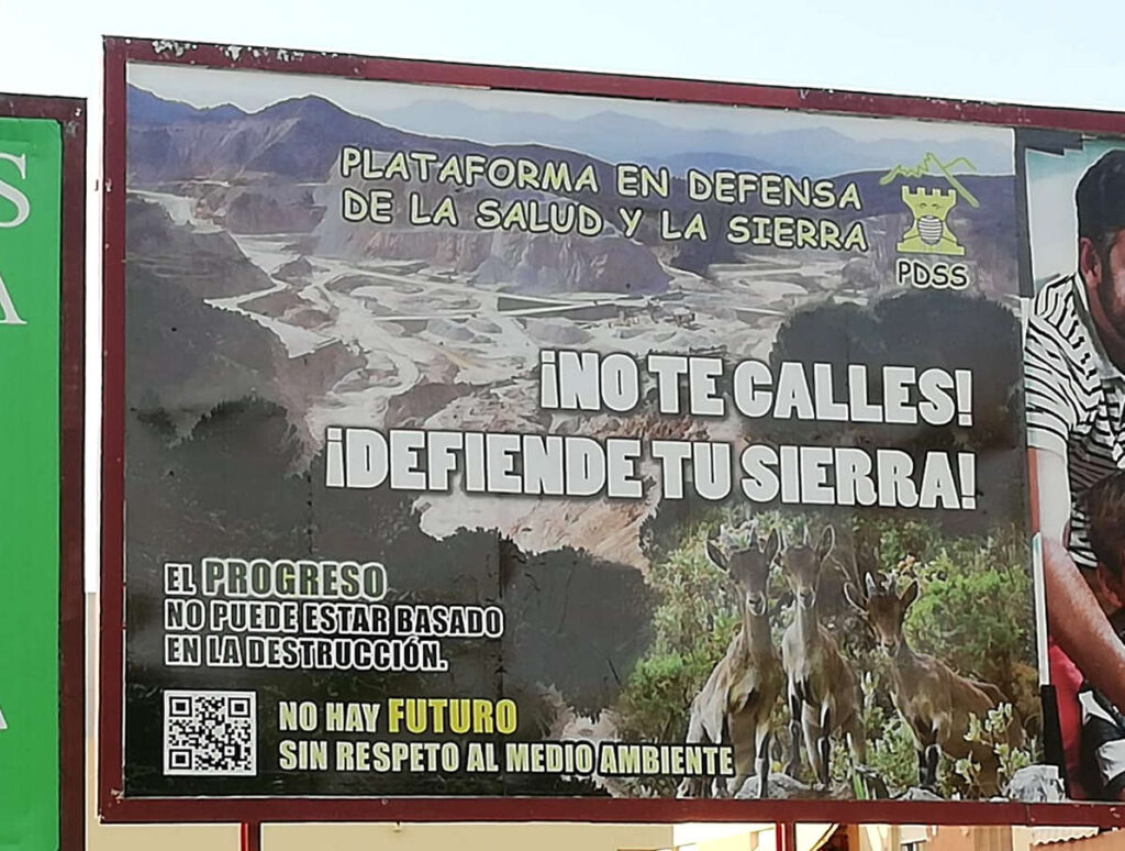 Cartel PDSS NO TE CALLES DEFIENDE TU SIERRA - PDSS Canteras Alhaurin Torre