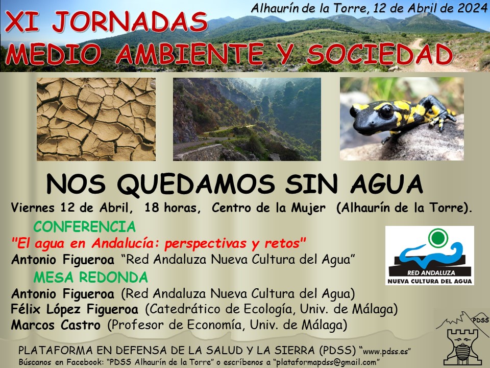 "Nos quedamos sin agua" XI jornadas Medio ambiente y sociedad